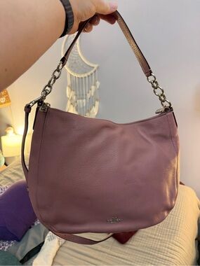 Vintage Coach Elle Hobo Pebbled Leather  Bag in Dusty Rose
